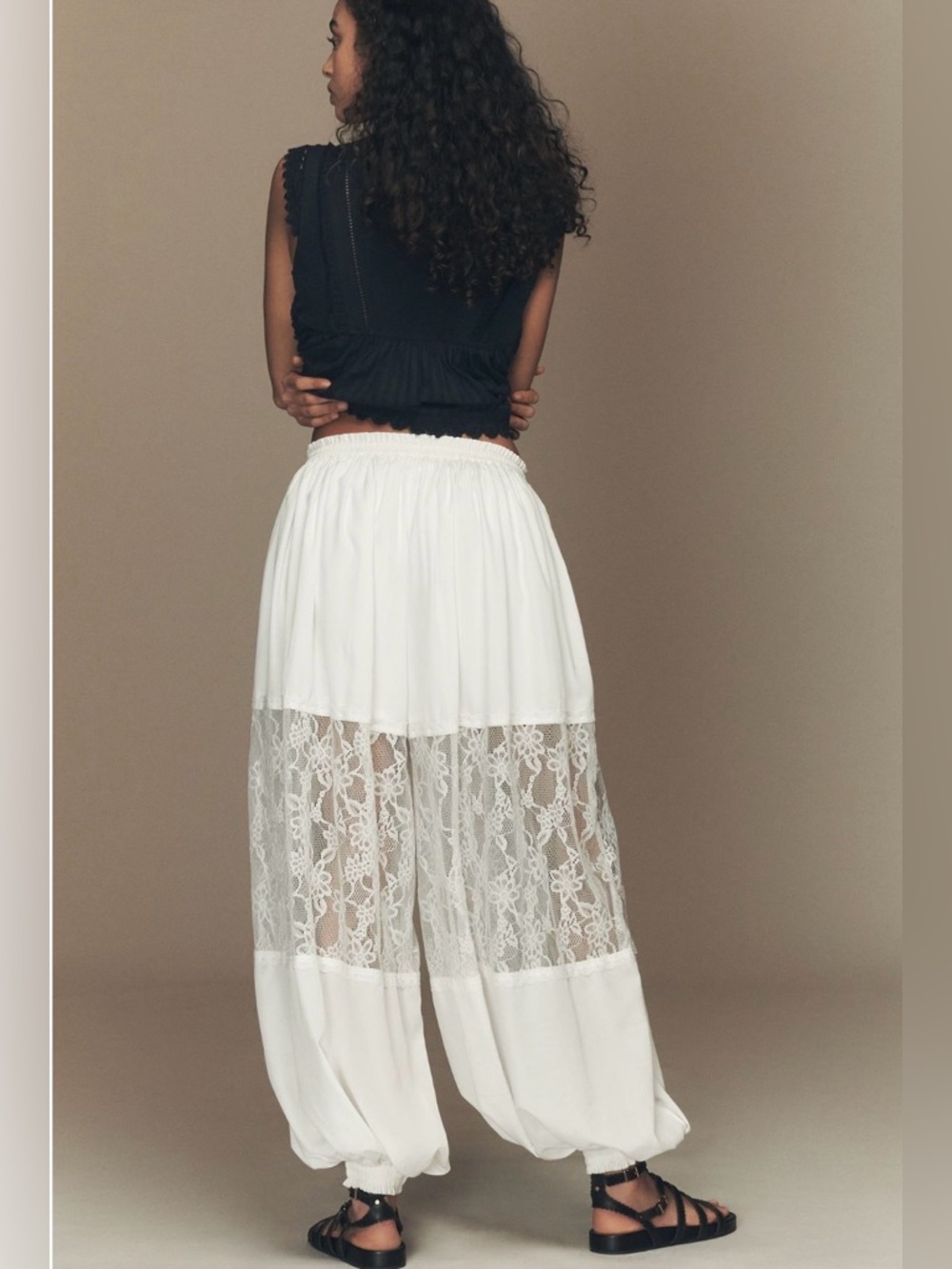 Anthropologie Forever That Girl Lace Balloon Pants, MED NWT - Picture 4 of 5